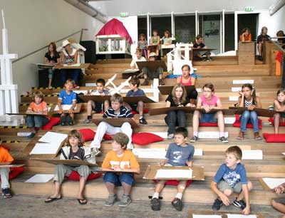 In der ArchitekturSommerWerkstatt konnten die Kinder ihre Kreativität ausleben.