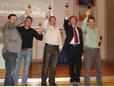 Projektpartner = Weinbauern aus den fünf Projektregionen präsentierten ihre Weine