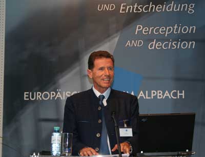 Rektor Prof. Karlheinz Töchterle bei der Eröffnung des Tiroltages 2008 im Congress Ce …