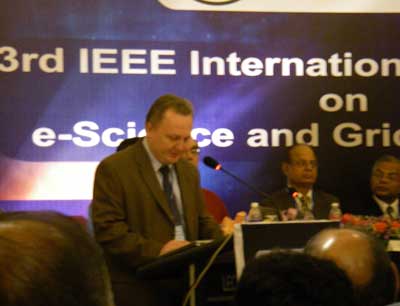 Thomas Fahringer bei der 3rd IEEE International Conference on e-Science and Grid Comp …