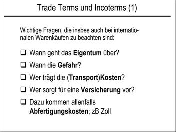Trade Terms und Incoterms (1)