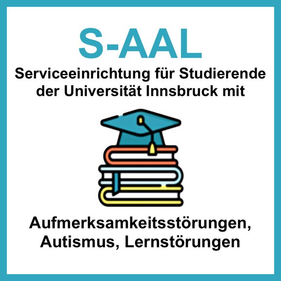 Logo der Serviceeinrichtung für Studierende der Universität Innsbruck mit Aufmerksamkeitsstörungen, Autismus und Lernstörungen