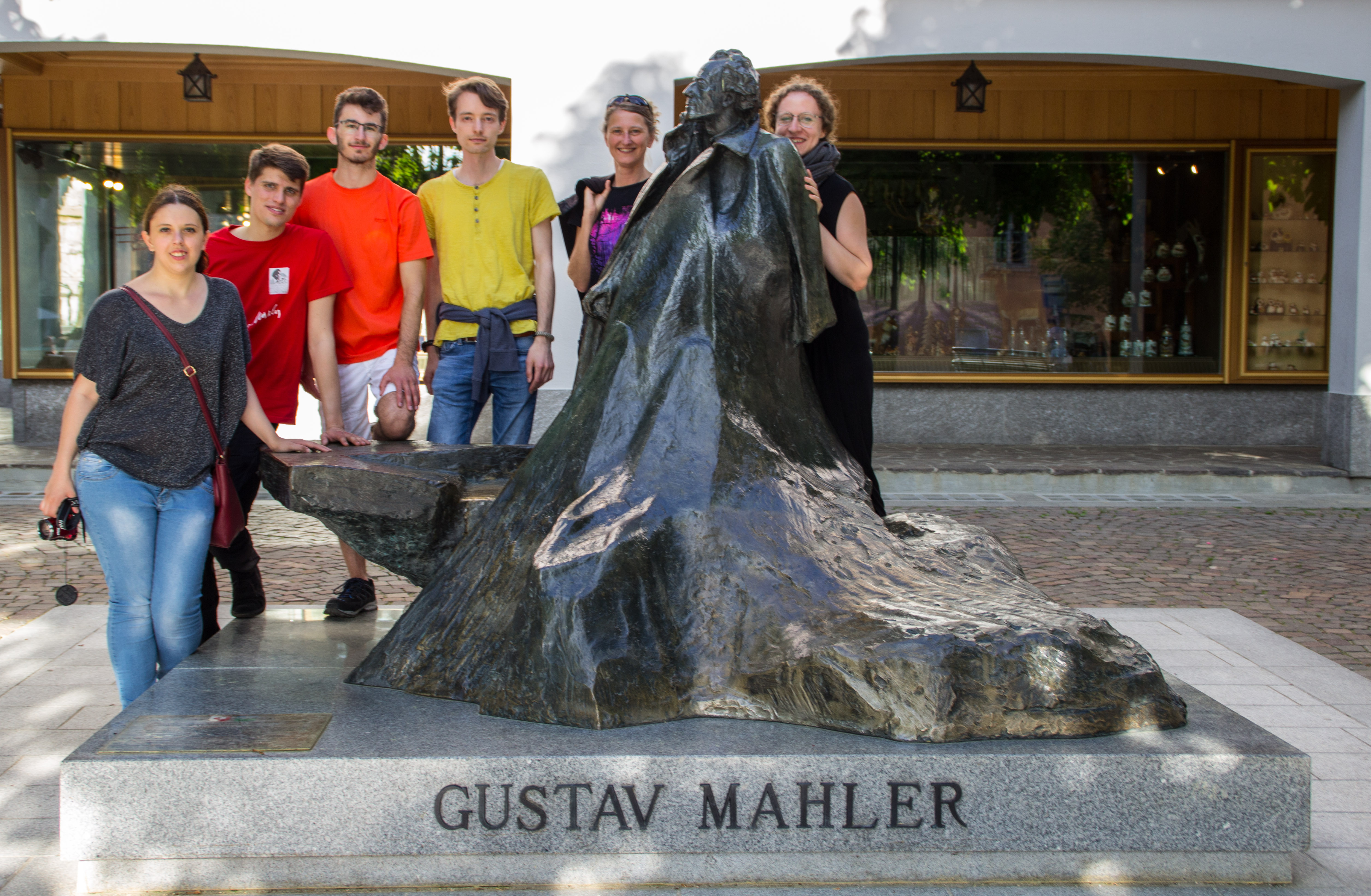 Ein Gruß an Gustav Mahler im Dorfzentrum