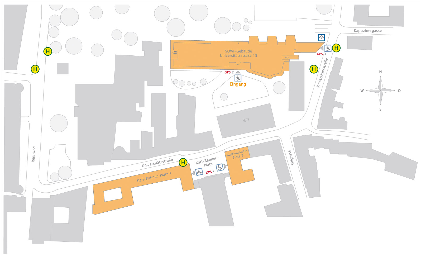 Map Universitätsstrasse Map Universitätsstrasse