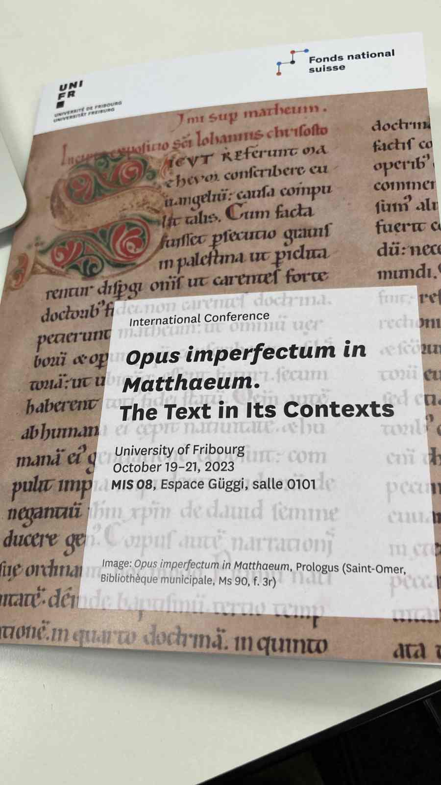 Poster International Conference Opus imperfectum in Matthaeum