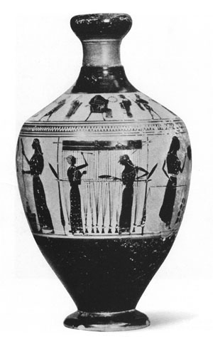 Griechische Vasenmalerei, 600 v.Chr./Greek vase illustration, 600 BC
