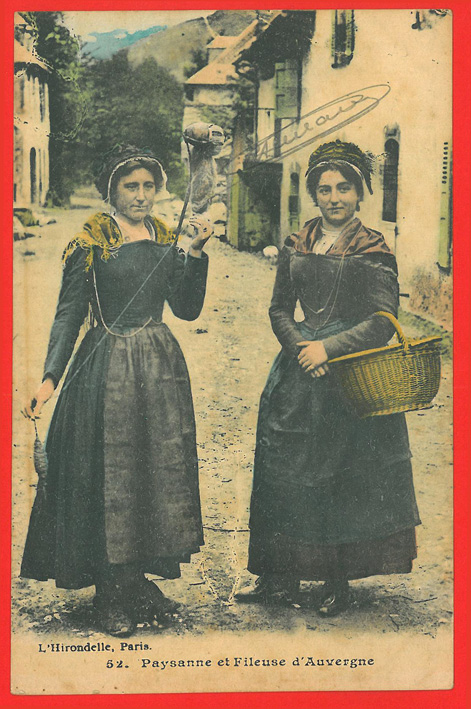 Frau beim Spinnen / woman spinning