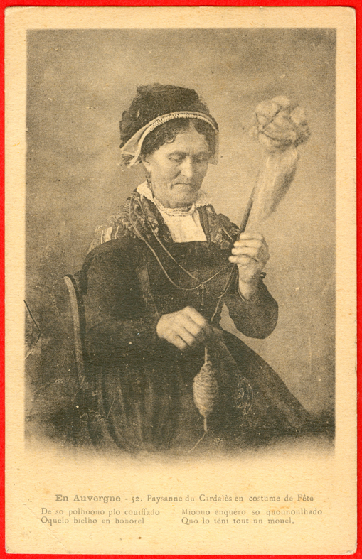 Frau beim Spinnen / woman spinning