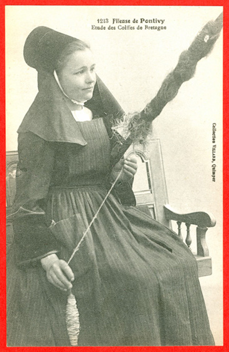 Frau beim Spinnen / woman spinning