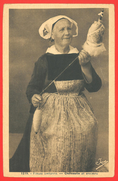 Frau beim Spinnen / woman spinning