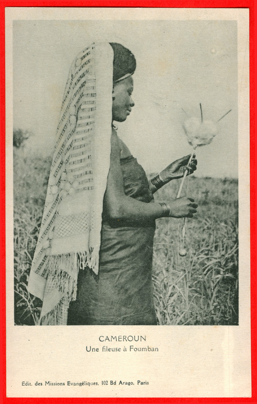 Cameroon, Foumban woman spinning