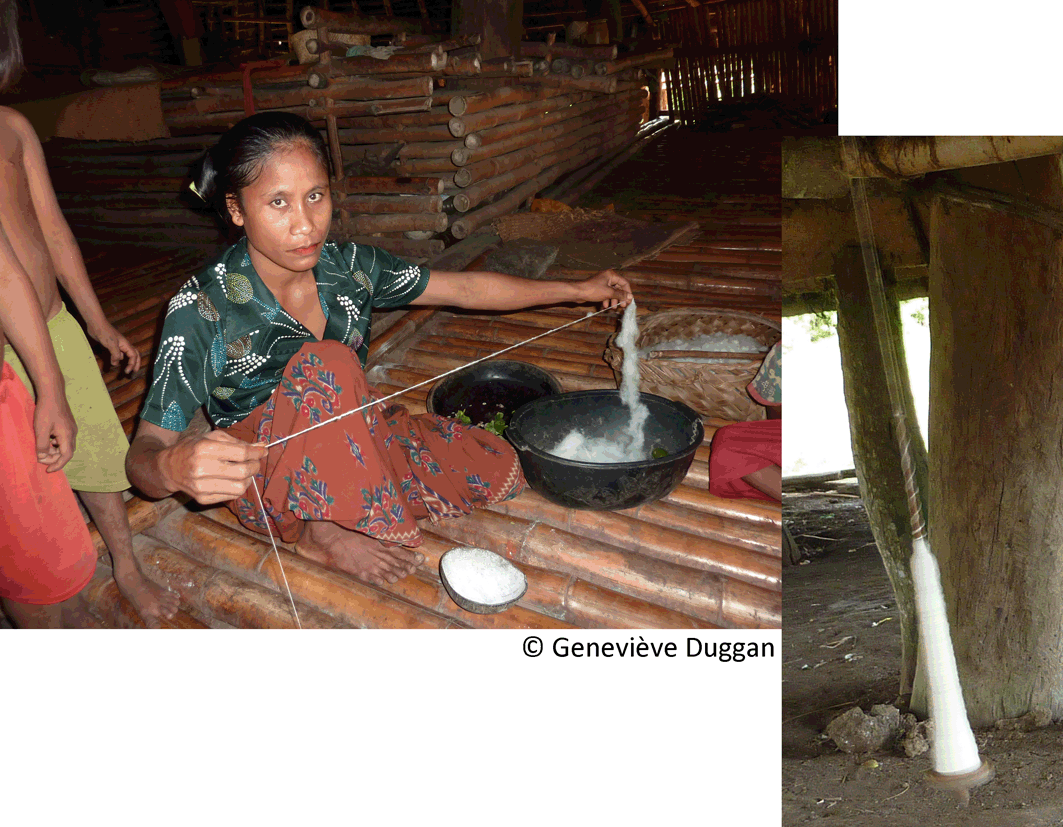 Indonesia, Kodi, West Sumba, woman spinning