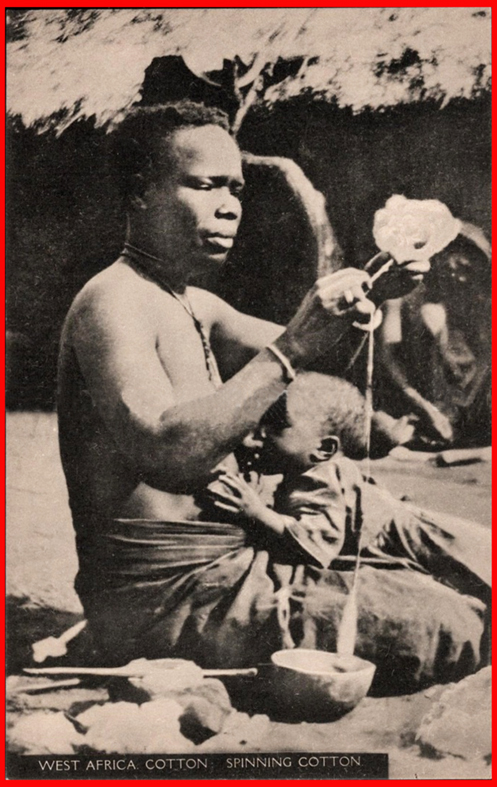 Nigeria, woman spinning