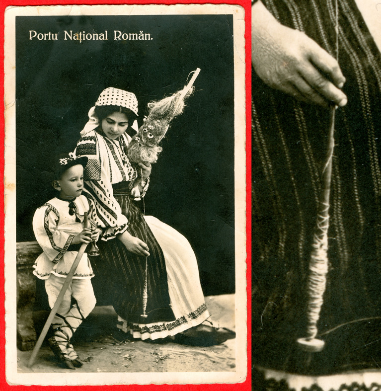 Romania, woman spinning 3