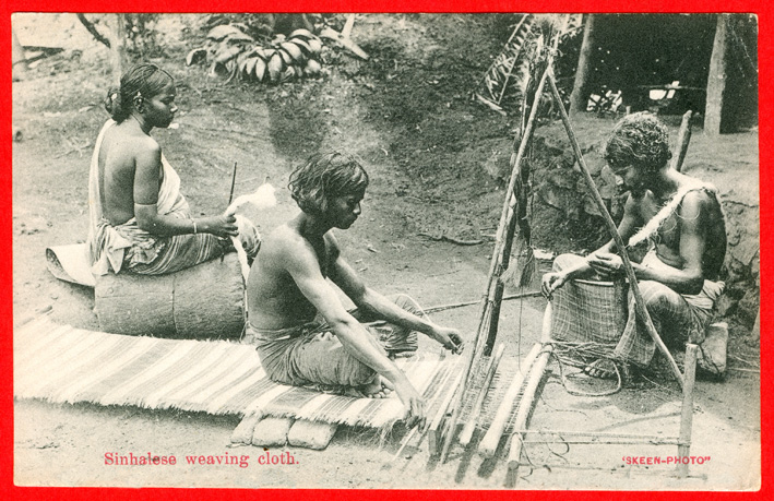 Sri Lanka, Sinhalese spinning and weaving