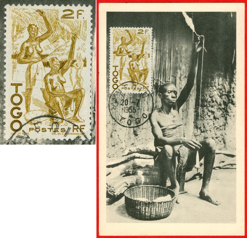 Togo, woman spinning 1955