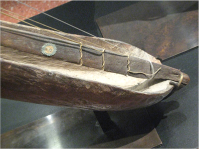 Korpus Bogenharfe Ägypten Detail