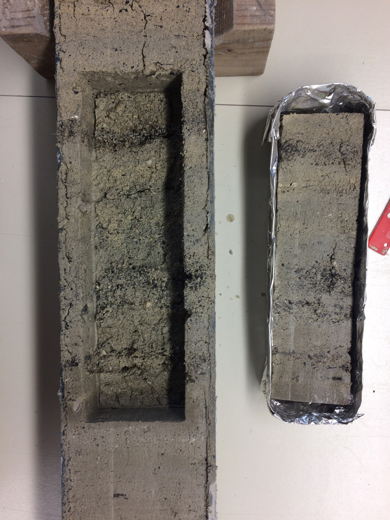 Entnahme von Sedimentblöcken zur mikromorphologischen Analyse