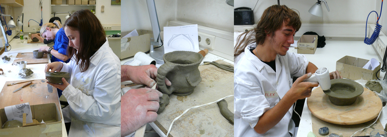 Herstellung von handaufgebauter Keramik