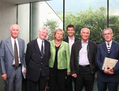 v.l.: Prof. Socher, Prof. Lexa, Mag. Brigitta Zollner, Mag. Ernst Haunholter, Prof. S …