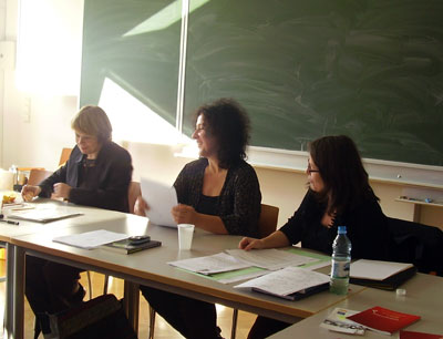 v.l.: Andrea Bührman, Maria Wolf und Andrea Ellmeier (Koordinatorin der Forschungspla …
