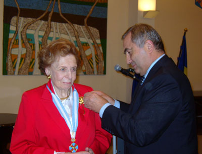 Maria Iliescu wurde mit dem Titel eines Comandor ausgezeichnet.
