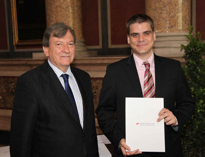 AK-Präsident Tumpel und Thomas Müller bei der Preisverleihung (Foto: AK Wien)