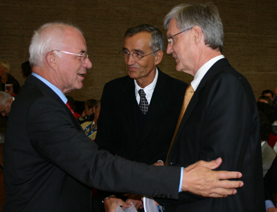 LH DDr. Herwig van Staa, Vizerektor Tilmann Märk, Rektor Manfried Gantner