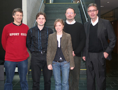 Ass.Prof.Dr. Richard Hule, Wolfgang Rinnergschwentner (1.Preis), Denise Hämmerle (2.P …