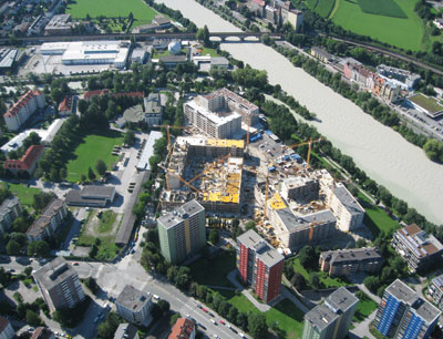 Auf dem ehemaligen Lodenareal entsteht Europas größte Wohnhausanlage im Passivhaussta …