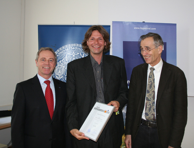 Mag. Andreas Aschaber erhielt eine der 22 Förderzusagen von Dr. Unterleitner und VR M …