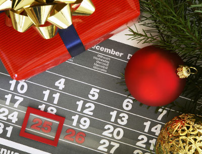 Der genaue Termin des Weihnachtsfests ist eine Frage des Kalenders.
