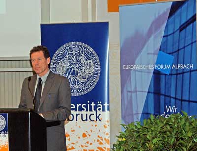 Rektor Karlheinz Töchterle eröffnete die Tagung an der Uni Innsbruck.