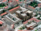 Blick auf Anichstr./Klinikgebäude
