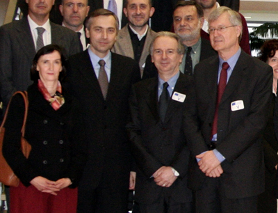 v.l.: Prof. Rita Franceschini der Universität Bozen, europäischer Kommissar für allge …