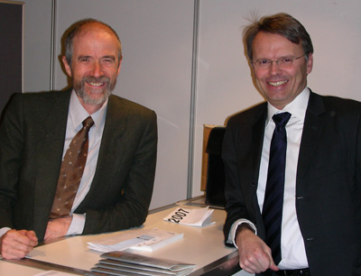 v.l.: Prof. Wolfgang Kusterle und Prof. Jürgen Feix