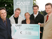 v.l.:Christian Mathes (CAST), Christian Molterer, Kathrin Prantner, Christian Brandl …