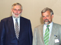 EU-Kommissar Franz Fischler gemeinsam mit Rektor Hans Moser