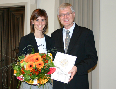 Mag. Christine Gasser und Rektor Manfried Gantner