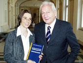 Prof. Roland Riz und Univ.-Ass. Esther Happacher Brezinka