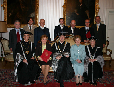 v.l. hinten:Mauro Ronco, Marcello Maggiolo, Giorgio Cian, Francesco Volpe, Prof. Euge …