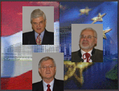 v.li.: Dr. Gregor Woschnagg, Dr. Erhard Busek, Rektor Manfried Gantner