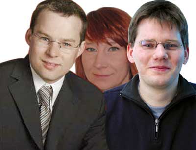 v.l.: Thomas Lörting, Kathrin Breuker und Otfried Gühne
