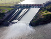 Kraftwerk Itaipu, Hochwasserentlastung im Teilbetrieb, Foto: Dr. Reinhold Friedrich