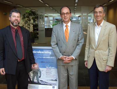 Prof. Theo Hug, Peter A. Bruck und VR Tilmann Märk eröffneten die Konferenz
