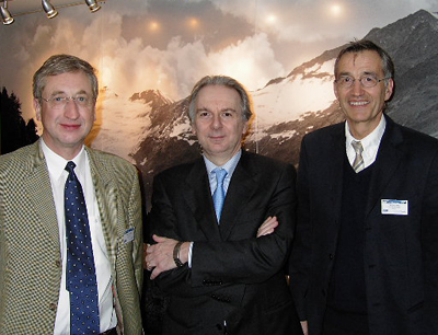 Die Preisträger (von links nach rechts) Martin Quack von der ETH-Zürich und Davide Ba …