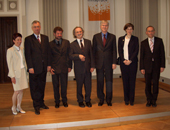 v.l.: Prof. Irmgard Rath-Kathrein, Prof. Norbert Wimmer, Prof. Karl Weber, em.Prof. P …
