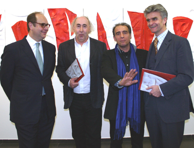 v.l.: Dr. Manfred Wolf (Faktorbank), Prof. Christoph Bertsch, Pietro Perrone, Dr. Gio …