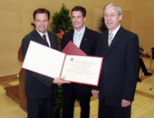 Landesrat Günther Platter, Dr. Dieter Jaksch, Prof. Dr. Peter Zoller