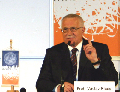 Dr. Vaclac Klaus, Präsident der Republik Tschechien